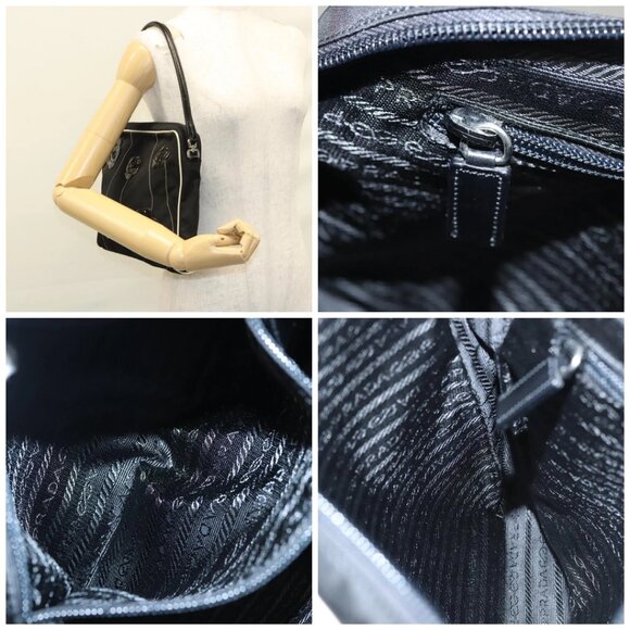PRADA Shoulder Bag Nylon Black - Picture 15 of 15